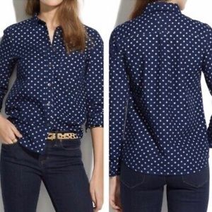 Madewell, reverse polka dot, chambray